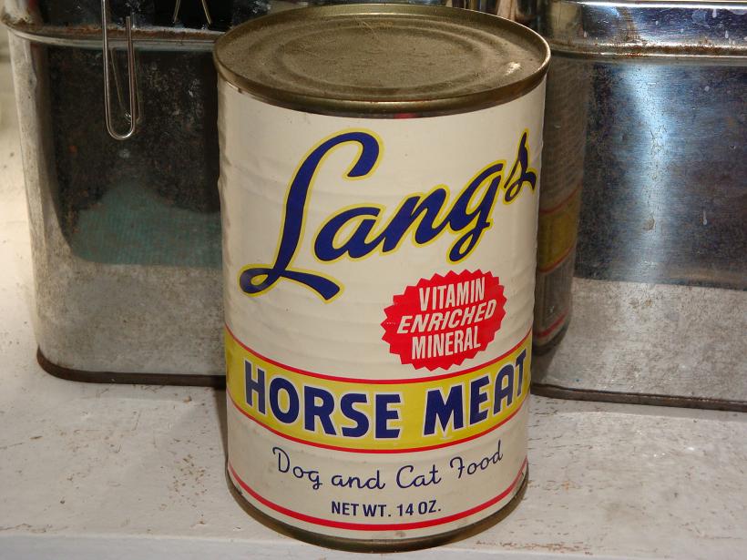 Tinned horse meat